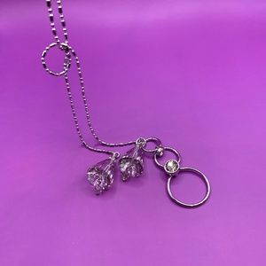 Swarovski tassel/backdrop necklace